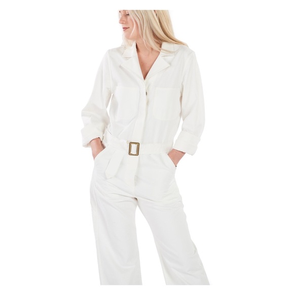 🛑SOLD🛑 New! NILI LOTAN Marie Military Jumpsuit in White - Picture 5 of 14